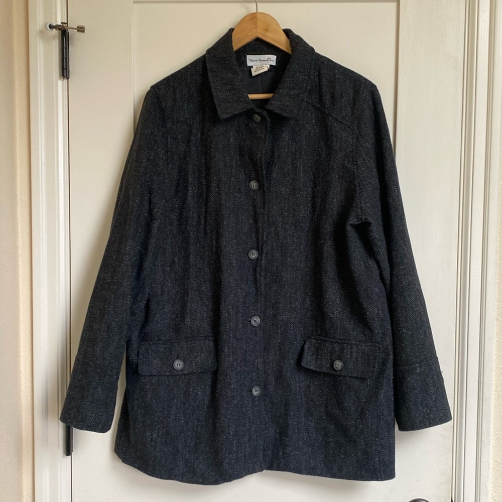 Women’s Harve Benard Sport Wool Coat/Blazer. Charcoal color size 16/XL